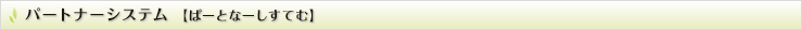 パートナーシステム【ぱーとなーしすてむ】
