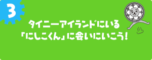 タイニーアイランドにいる「にしこくん」に会いにいこう！